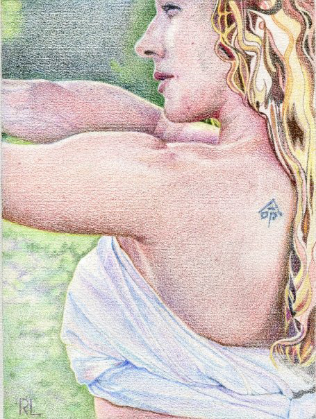 Artemis Intent - colored pencil